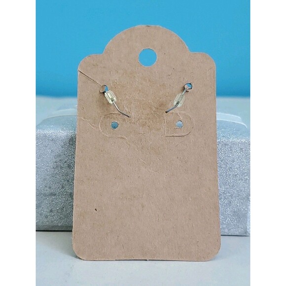 Lotus Flower Earrings Dangle Drop Boho Beaded Sliver Tone - Picture 4 of 5